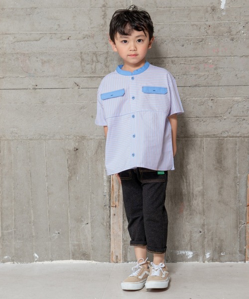 RAGMART（ラグマート）の「バンドカラーシャツ（Tシャツ/カットソー・キッズ・チェック/ストライプ/オフホワイト・90cm/95cm/80ｃｍ）」の13枚目の写真