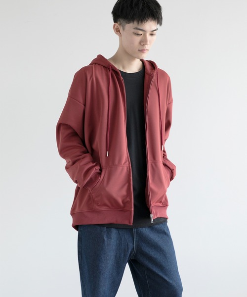 aimoha（アイモハ）の「aimoha men BASIC ZIP PARKA べシックジップパーカー（パーカー・メンズ・グレー/ブラック/グレイッシュベージュ/ホワイト/ライトベージュ/その他/ダークグレー/レッド/グリーン・LARGE/X-LARGE/MEDIUM/XX-LARGE/XXX-LARGE）」の8枚目の写真