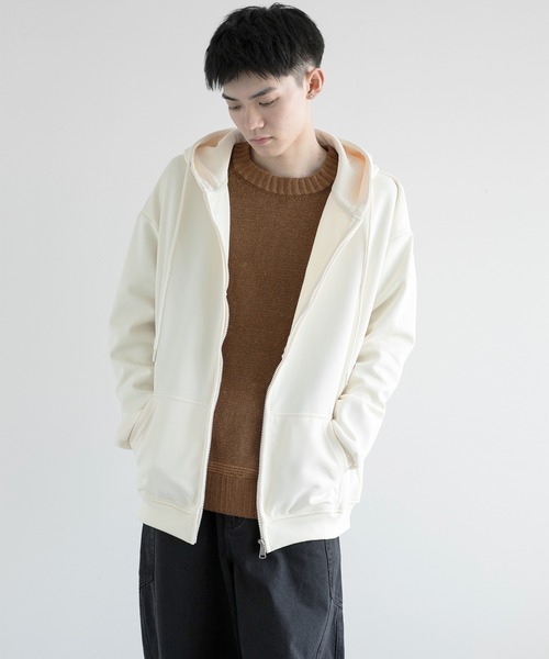 aimoha（アイモハ）の「aimoha men BASIC ZIP PARKA べシックジップパーカー（パーカー・メンズ・グレー/ブラック/グレイッシュベージュ/ホワイト/ライトベージュ/その他/ダークグレー/レッド/グリーン・LARGE/X-LARGE/MEDIUM/XX-LARGE/XXX-LARGE）」の5枚目の写真