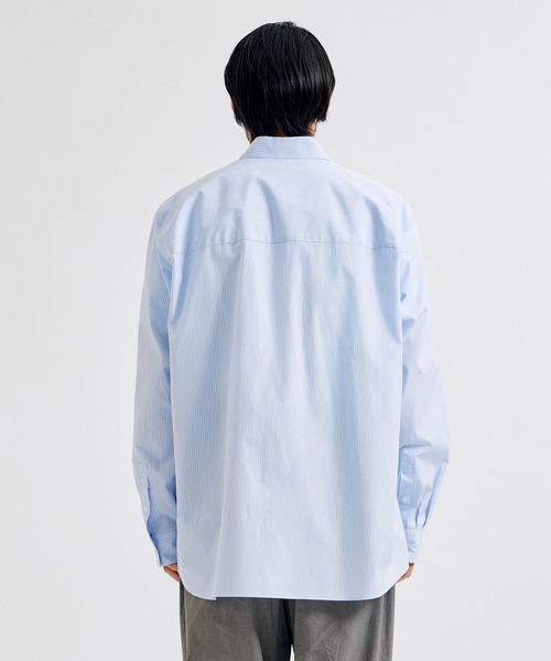 ATON★ストライプシャツ★ニット★カットソー タックスリーブストライプトップス(カットソー・Tシャツ