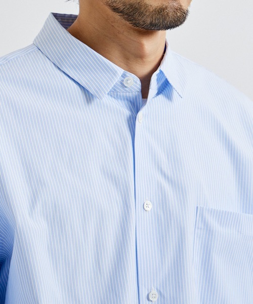 ATON（エイトン）の「【ATON/エイトン】GIZA STRIPE STANDARD SHIRT
