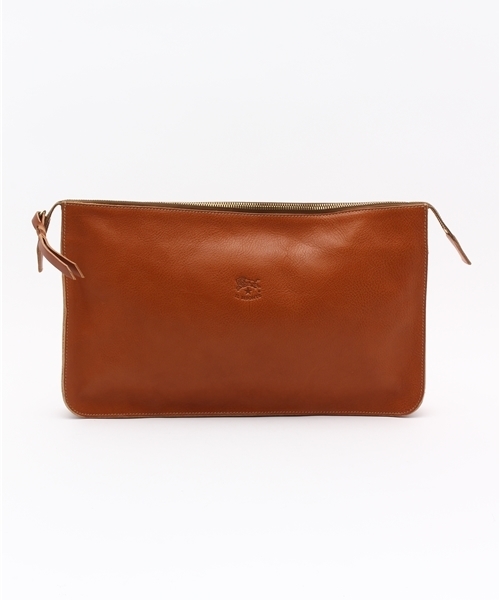 IL BISONTE（イルビゾンテ）の「IL BISONTE / ORIGINAL LEATHER / CLUTCH BAG（クラッチバッグ・レディース・ダークブラウン/ライトブラウン/ブラック/ライトベージュ・FREE）」の2枚目の写真