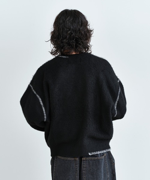 SINSS（シンス）の「Vintage-like hand stitch knit /ヴィンテージライクハンドステッチニット（ニット/セーター・メンズ・グレー/ブラック/ブルー・MEDIUM/SMALL/LARGE）」の9枚目の写真