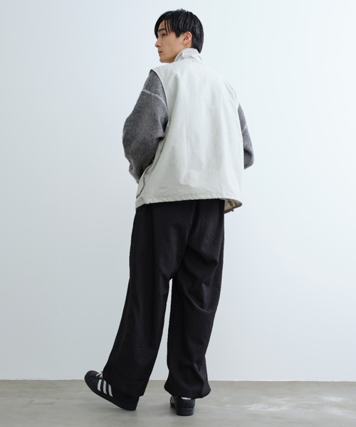 グラム ハンドスティッチクラッシュニットセーター 黒 オーバーサイズ 【L】 CLEL セーター ニット 「CLEL」Hand Stitched Short Sleeve Side