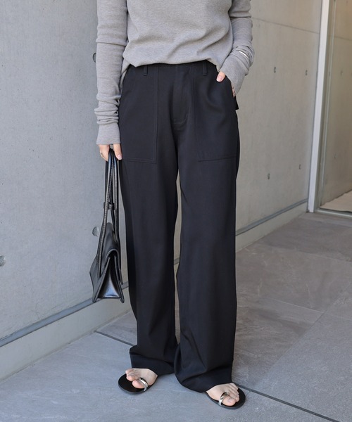 evernavy（エバーネイビー）の「とろみベイカーパンツ（その他パンツ・レディース・ネイビー/カーキ/ブラック・L/M/S）」の4枚目の写真