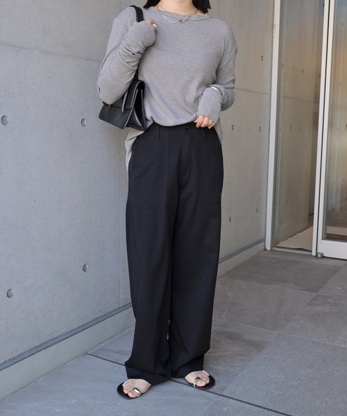 evernavy（エバーネイビー）の「とろみベイカーパンツ（その他パンツ・レディース・ネイビー/カーキ/ブラック・L/M/S）」の5枚目の写真