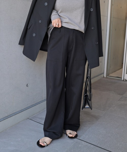 evernavy（エバーネイビー）の「とろみベイカーパンツ（その他パンツ・レディース・ネイビー/カーキ/ブラック・L/M/S）」の6枚目の写真