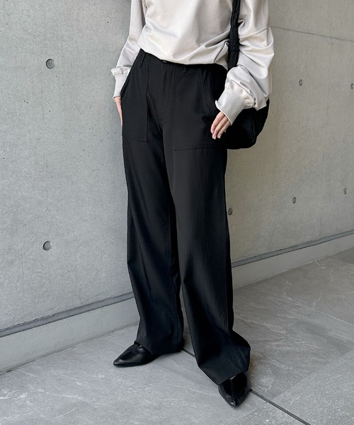 evernavy（エバーネイビー）の「とろみベイカーパンツ（その他パンツ・レディース・ネイビー/カーキ/ブラック・L/M/S）」の8枚目の写真