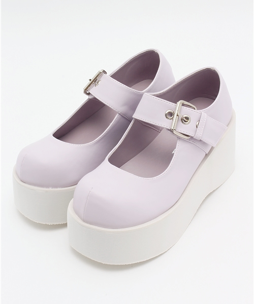 WEGO（ウィゴー）の「WEGO/ボリュームソールパンプス（パンプス・レディース・ブラック/ホワイト/パープル/ブラック系その他・LARGE/MEDIUM）」の9枚目の写真