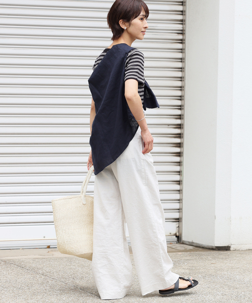 MILLER（ミラー）の「別注【MILLER/ミラー】*RELUME スクエアネック S/S TEE：Tシャツ（Tシャツ/カットソー・レディース・ブラック/ブラックミックス/ネイビー・FREE）」の13枚目の写真