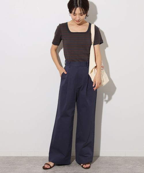 MILLER（ミラー）の「別注【MILLER/ミラー】*RELUME スクエアネック S/S TEE：Tシャツ（Tシャツ/カットソー・レディース・ブラック/ブラックミックス/ネイビー・FREE）」の20枚目の写真