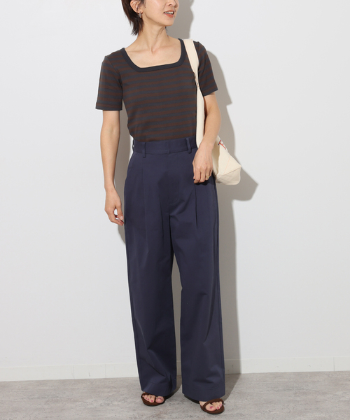 MILLER（ミラー）の「別注【MILLER/ミラー】*RELUME スクエアネック S/S TEE：Tシャツ（Tシャツ/カットソー・レディース・ブラック/ブラックミックス/ネイビー・FREE）」の21枚目の写真