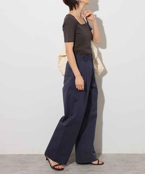 MILLER（ミラー）の「別注【MILLER/ミラー】*RELUME スクエアネック S/S TEE：Tシャツ（Tシャツ/カットソー・レディース・ブラック/ブラックミックス/ネイビー・FREE）」の22枚目の写真