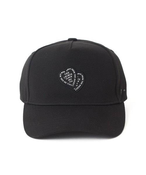 CRIMIE（クライミー）の「BLACK HEART WAPPEN BASEBALL CAP / ブラックハート ワッペン 5パネル キャップ（キャップ・メンズ・ブラック・ONE SIZE）」の2枚目の写真