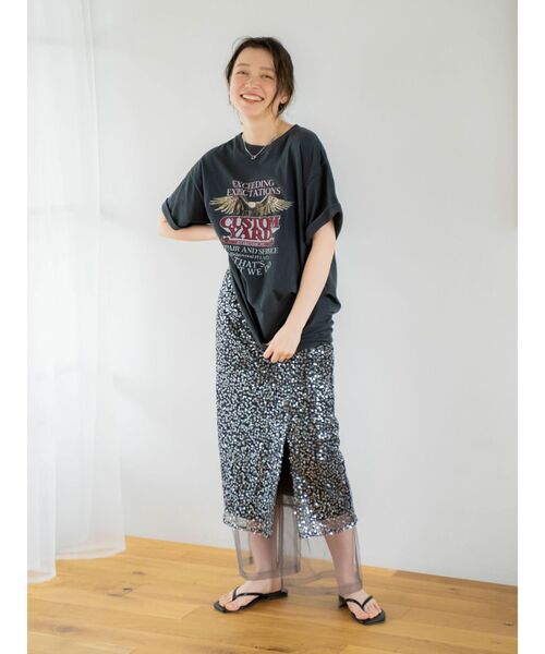 Ungrid(アングリッド)の「シアーチュールパンツ(その他パンツ・レディース・チャコールグレー/ベージュ・FREE)」の10枚目の写真