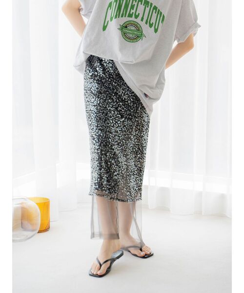 Ungrid(アングリッド)の「シアーチュールパンツ(その他パンツ・レディース・チャコールグレー/ベージュ・FREE)」の13枚目の写真