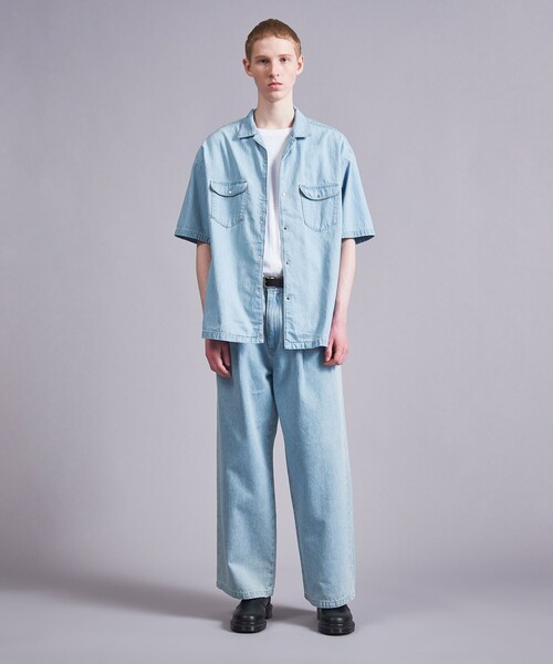 MONKEY TIME（モンキータイム）の「ライトオンス 1P ワイド ストレート デニムパンツ（デニムパンツ・メンズ・ライトブルー/ダークグレー・S/M/L）」の6枚目の写真