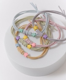 カラフル星付きヘアゴム5Pセット