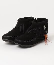 【MINNETONKA】CONCHO FEATHER SIDE ZIP BOOT レディース