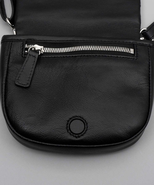 UNISEX》Goat Leather Flap Mini Shoulder Bag/ゴートレザー