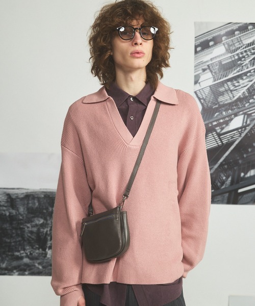UNISEX》Goat Leather Flap Mini Shoulder Bag/ゴートレザーフラップ