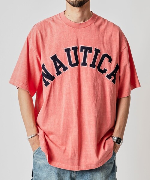 【NAUTICA】★人気★ピグメント アーチロゴ 半袖Tシャツ NAUTICA（ノーティカ）の「NAUTICA/ノーティカ Pigment Dyed
