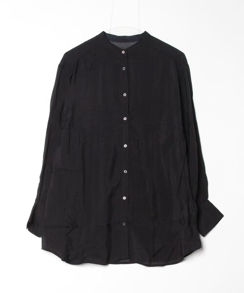 byYOUANCE（バイユアンス）の「ﾊﾞﾝﾄﾞｰｶﾗｰｼｱｰｼｬﾂ（シャツ/ブラウス・レディース・アイボリー/ブラック/オレンジ・FREE）」の3枚目の写真