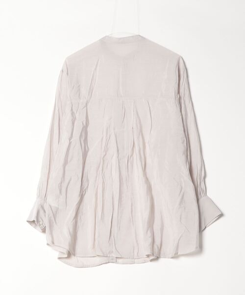 byYOUANCE（バイユアンス）の「ﾊﾞﾝﾄﾞｰｶﾗｰｼｱｰｼｬﾂ（シャツ/ブラウス・レディース・アイボリー/ブラック/オレンジ・FREE）」の4枚目の写真