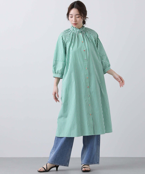 Gready Brilliant（グレディブリリアン）の「Ｎｕｍｐｈ＿ＳＴＰシャツワンピース（シャツワンピース・レディース・グリーン系・FREE）」の6枚目の写真