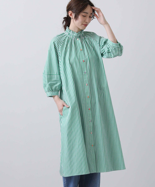 Gready Brilliant（グレディブリリアン）の「Ｎｕｍｐｈ＿ＳＴＰシャツワンピース（シャツワンピース・レディース・グリーン系・FREE）」の7枚目の写真