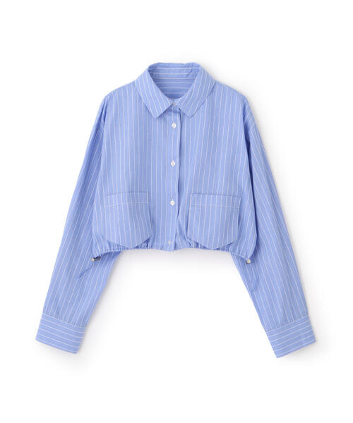 FREE'S MART（フリーズマート）の「◇裾ドロストショート丈シャツ（シャツ/ブラウス・レディース・ピンク/ブルー系その他/ホワイト・FREE）」の14枚目の写真