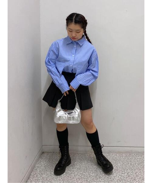 FREE'S MART（フリーズマート）の「◇裾ドロストショート丈シャツ（シャツ/ブラウス・レディース・ピンク/ブルー系その他/ホワイト・FREE）」の18枚目の写真