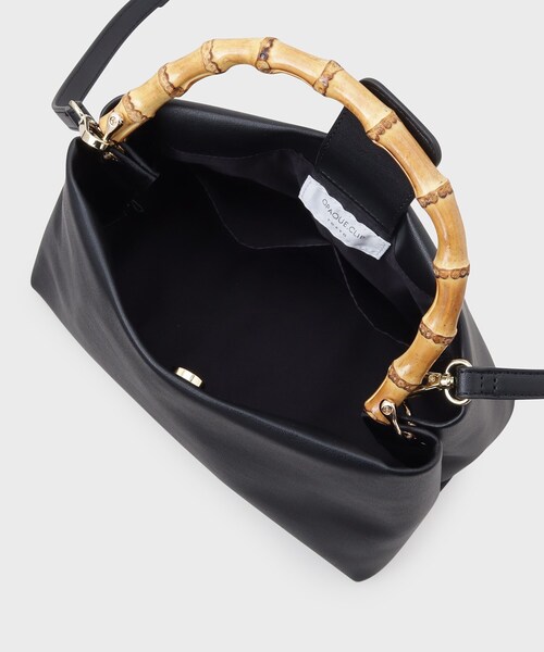 OPAQUE.CLIP（オペークドットクリップ）の「◆【2WAY】バンブーハンドルショルダーバッグ（ショルダーバッグ・レディース・オレンジ/アイボリー/ブラック・00）」の10枚目の写真