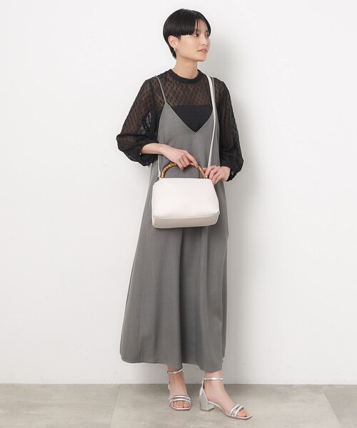 OPAQUE.CLIP（オペークドットクリップ）の「◆【2WAY】バンブーハンドルショルダーバッグ（ショルダーバッグ・レディース・オレンジ/アイボリー/ブラック・00）」の15枚目の写真