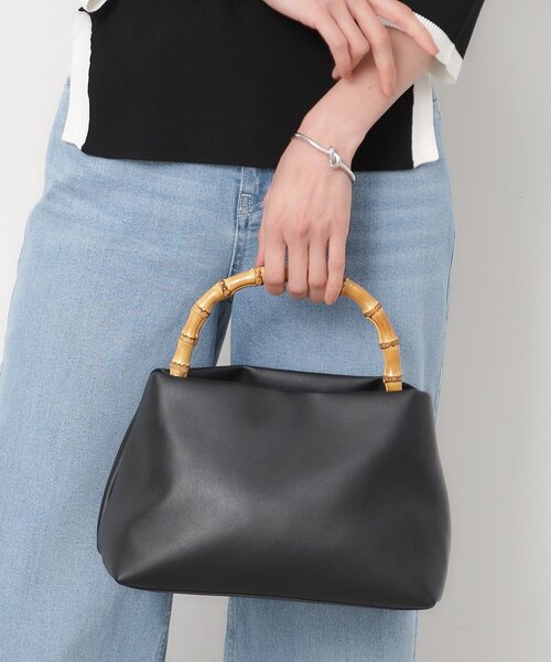 OPAQUE.CLIP（オペークドットクリップ）の「◆【2WAY】バンブーハンドルショルダーバッグ（ショルダーバッグ・レディース・オレンジ/アイボリー/ブラック・00）」の16枚目の写真