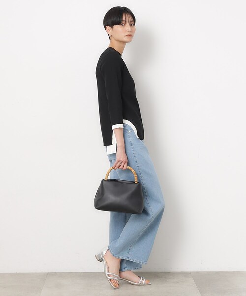 OPAQUE.CLIP（オペークドットクリップ）の「◆【2WAY】バンブーハンドルショルダーバッグ（ショルダーバッグ・レディース・オレンジ/アイボリー/ブラック・00）」の17枚目の写真