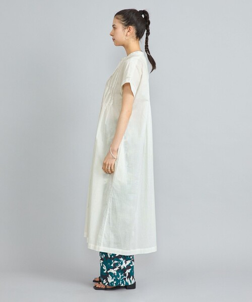 coen（コーエン）の「MARKET（マーケット）フロントタックワンピース（シャツワンピース・レディース・ライム/オフホワイト/ダークグレー・M/L）」の22枚目の写真