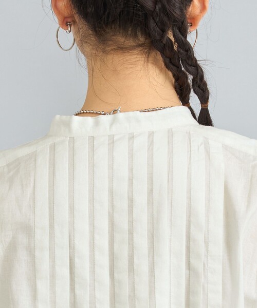 coen（コーエン）の「MARKET（マーケット）フロントタックワンピース（シャツワンピース・レディース・ライム/オフホワイト/ダークグレー・M/L）」の13枚目の写真