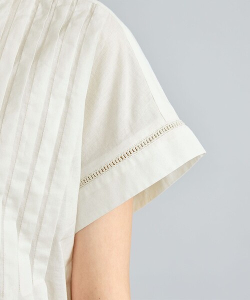 coen（コーエン）の「MARKET（マーケット）フロントタックワンピース（シャツワンピース・レディース・ライム/オフホワイト/ダークグレー・M/L）」の15枚目の写真