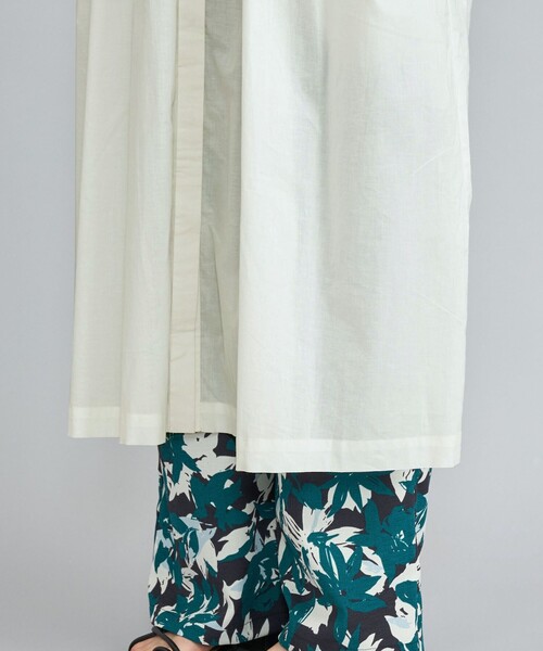 coen（コーエン）の「MARKET（マーケット）フロントタックワンピース（シャツワンピース・レディース・ライム/オフホワイト/ダークグレー・M/L）」の17枚目の写真