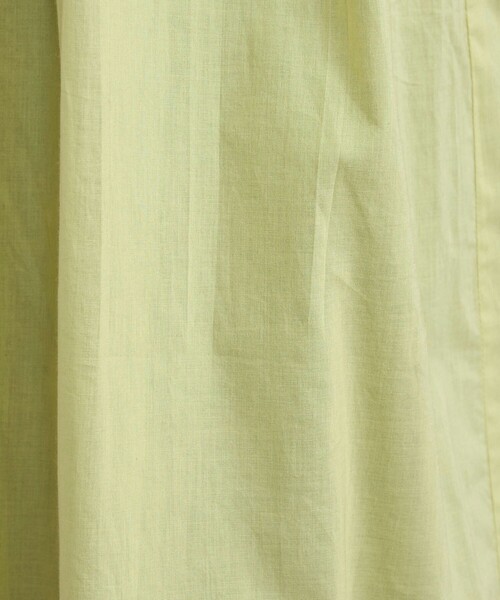 coen（コーエン）の「MARKET（マーケット）フロントタックワンピース（シャツワンピース・レディース・ライム/オフホワイト/ダークグレー・M/L）」の11枚目の写真