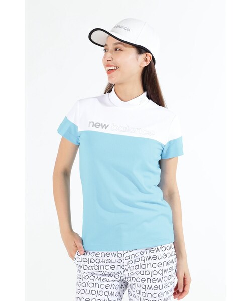 New Balance Golf(ニューバランスゴルフ)の「【new balance golf】こかげMAX 半袖 モックネック プルオーバー (WOMENS SPORT)(Tシャツ/カットソー・レディース・ブルー/ブラック/ホワイト・LARGE/MEDIUM/SMALL)」の3枚目の写真