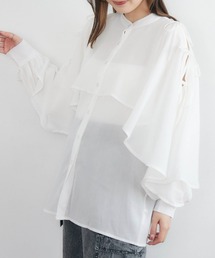 肩開きケープチュニック