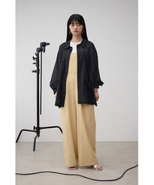 AZUL by moussy(アズールバイマウジー)の「コットンリネンシアーミリタリーシャツ(シャツ/ブラウス・レディース・ブラウン/カーキ/ブラック・FREE)」の7枚目の写真