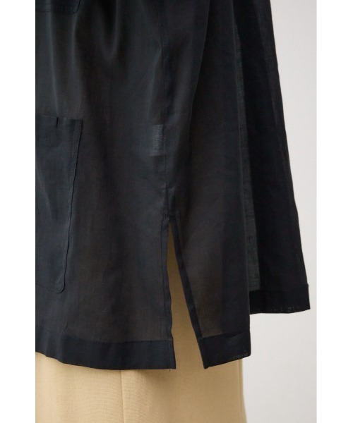 AZUL by moussy(アズールバイマウジー)の「コットンリネンシアーミリタリーシャツ(シャツ/ブラウス・レディース・ブラウン/カーキ/ブラック・FREE)」の14枚目の写真