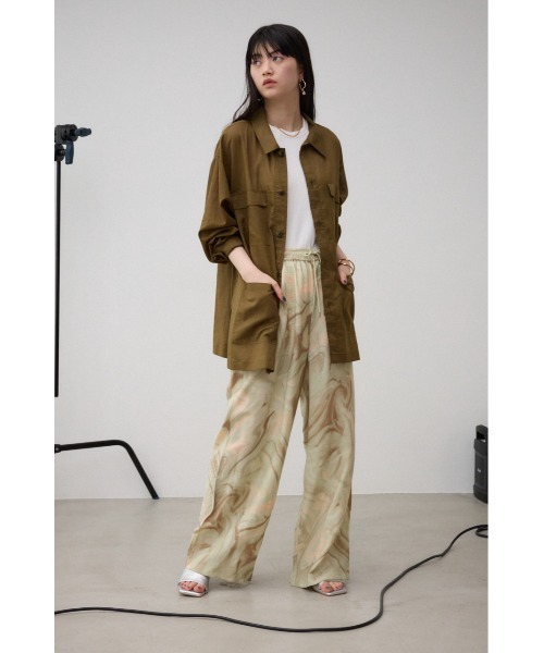 AZUL by moussy(アズールバイマウジー)の「コットンリネンシアーミリタリーシャツ(シャツ/ブラウス・レディース・ブラウン/カーキ/ブラック・FREE)」の19枚目の写真