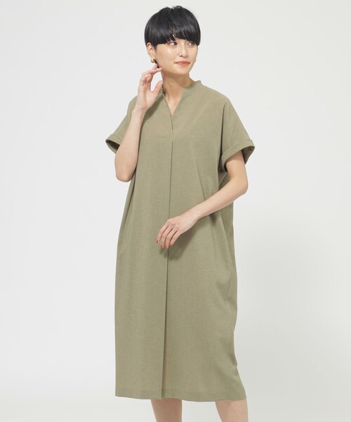 EVEX by KRIZIAエコリネンライクタンブラーワンピース　接触冷感 カタログ掲載品】【接触冷感】【UV対策】【ウォッシャブル