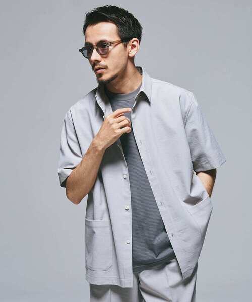 URBAN RESEARCH DOORS（アーバンリサーチドアーズ）の「『UR TECH DRYLUXE』『イージーケア/速乾』レギュラーカラーシャツ（シャツ/ブラウス・メンズ・ブラウン系その他/ライトグレー/ネイビー/ブルー/ブラック/ブラウン/ベージュ系その他/グレー系その他・X-LARGE/LARGE/MEDIUM）」の11枚目の写真