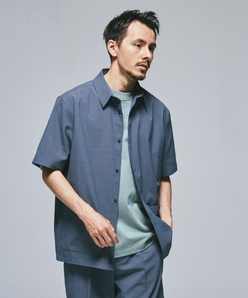 URBAN RESEARCH DOORS（アーバンリサーチドアーズ）の「『UR TECH DRYLUXE』『イージーケア/速乾』レギュラーカラーシャツ（シャツ/ブラウス・メンズ・ブラウン系その他/ライトグレー/ネイビー/ブルー/ブラック/ブラウン/ベージュ系その他/グレー系その他・X-LARGE/LARGE/MEDIUM）」の8枚目の写真