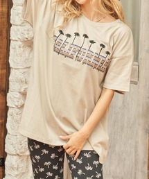 anap mimpi | CALIFORNIAボーダー パームツリー 半袖 ビッグTシャツ(Tシャツ/カットソー)